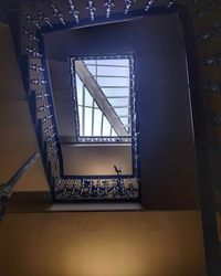 Staircase seen through window