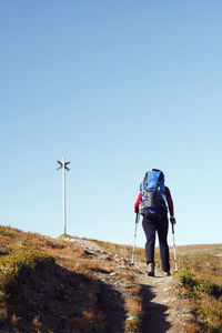 Hiker in mountains