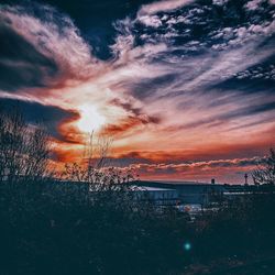 Close-up of dramatic sky during sunset