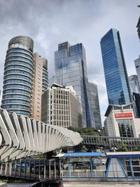 Modern buildings against sky in city