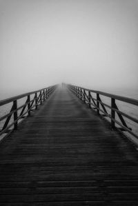 Wooden pier on river