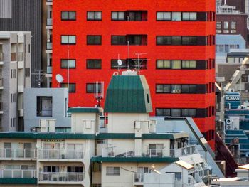 Exterior of buildings in city