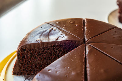 Close-up of chocolate cake