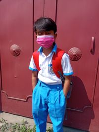 Student is with pink mask