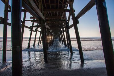 Pier over sea against sky