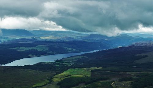 Scenic view of dramatic landscape against sky