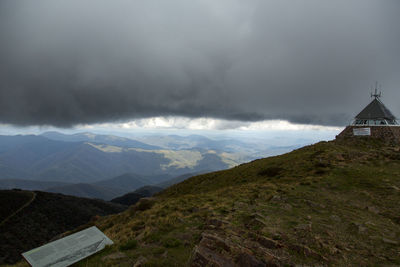 Scenic view of mountain against sky