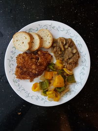 Close-up of meal served in plate