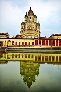 Reflection of building in lake