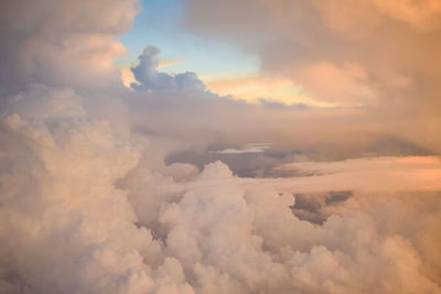 Low angle view of clouds in sky during sunset