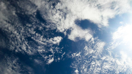 Low angle view of clouds in sky