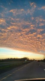 Country road at sunset