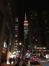 City street at night