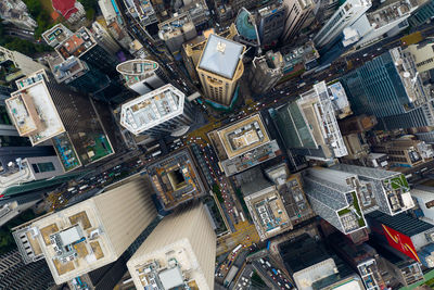 Aerial view of city buildings