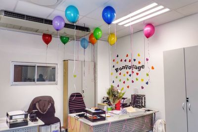 Close-up of multi colored wall