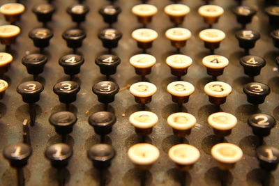 Full frame shot of typewriter keys