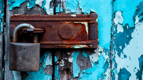 Full frame shot of old metal door