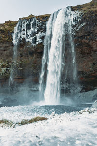 Scenic view of waterfall