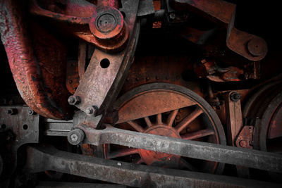 Close-up of old train