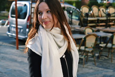Portrait of smiling young woman