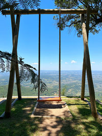 Empty swing at playground