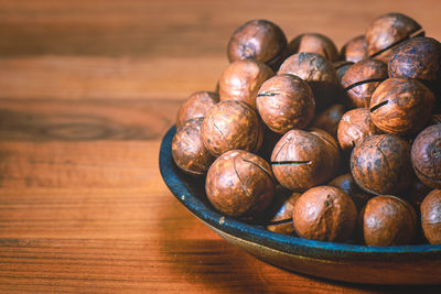 Close-up of food in bowl on table