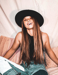 Portrait of a smiling young woman