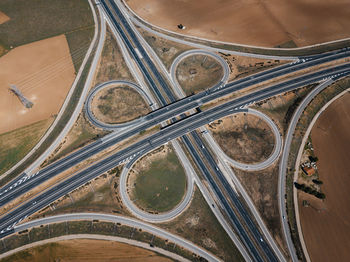 High angle view of elevated road on highway