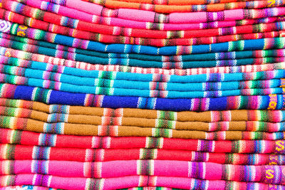 Heap of colorful scarves for sale