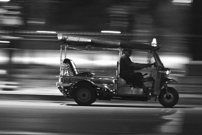 Vintage car on road