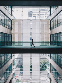 Man in modern office building