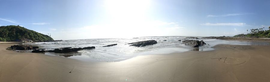 Panoramic view of beach against sky