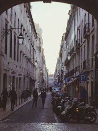 People on street in city