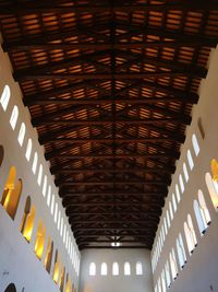 Low angle view of illuminated ceiling