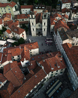 High angle view of townscape