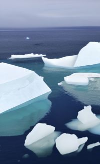 Global warming and icebergs in the world