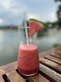 Close-up of drink on table