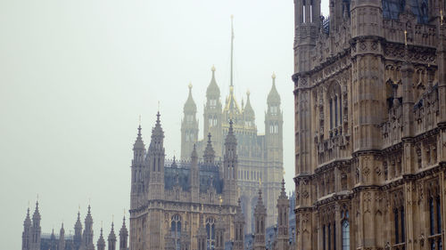 Panoramic view of buildings in city against sky