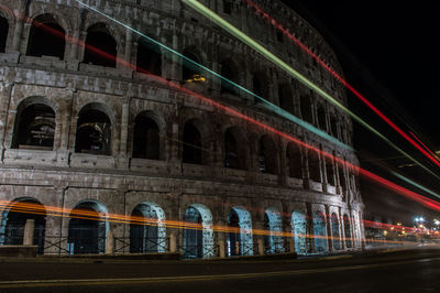 View of illuminated building at night