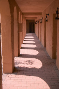 Empty corridor of building