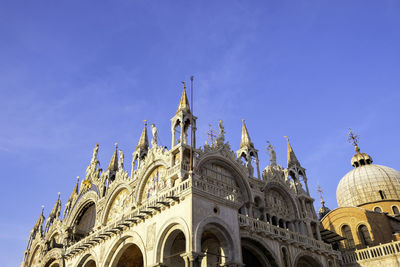 Details of san marco basilica roof in saint mark square in venice, italy