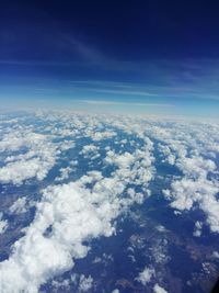 Aerial view of clouds over sea