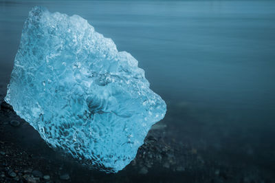 Close-up of ice crystals