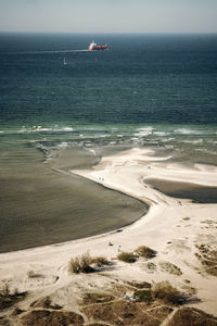 Aerial view of sea against sky