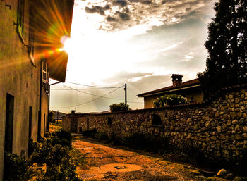 Road passing through a house