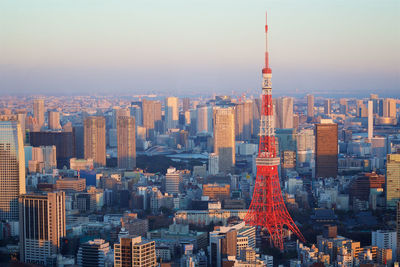 Aerial view of buildings in city