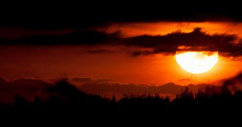 Sunset over mountains