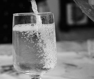 Close-up of water in glass