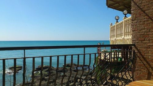 View of sea against clear sky