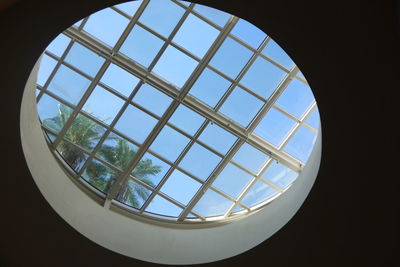 Low angle view of skylight